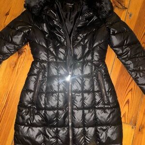 Black Quilted Women's Coat Kenneth Cole